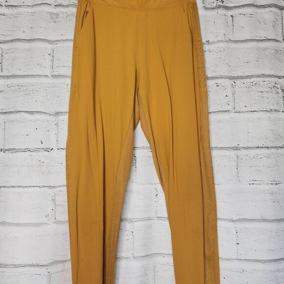 Athleta Textured Brooklyn Stretch Jogger Pants Multicolor Size 2 Yellow Gold - Picture 3 of 13